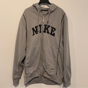 NIKE grey zip up sweater